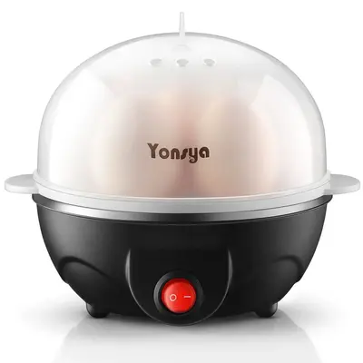 Rapid Egg Cooker: 7 Egg Capacity Electric Egg Cooker for Hard Boiled Eggs, Poached Eggs, Scrambled Eggs, or Omelets with Auto...