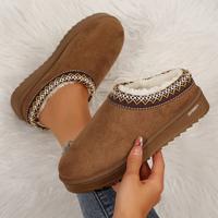 Women's Platform Slippers and Ankle Boots with Slip-On Soles Warm and Comfy House Shoes for Cold Weather