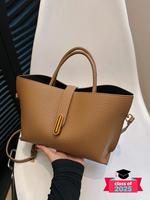 Women's Elegant Solid Color French Styling Handbag, Handbag Sling Bag, Fashionable Bag for Daily Used, Casual Versatile High-...