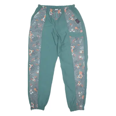 Patterned Track Pants Green Tapered Womens M W28 L29