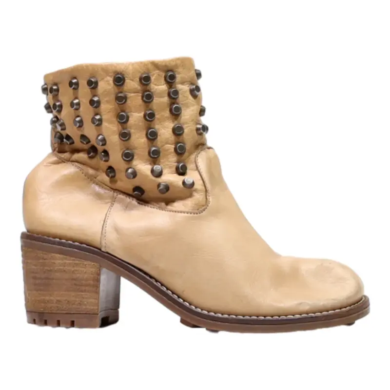 TEXTO High Boots Beige Leather Womens UK 5
