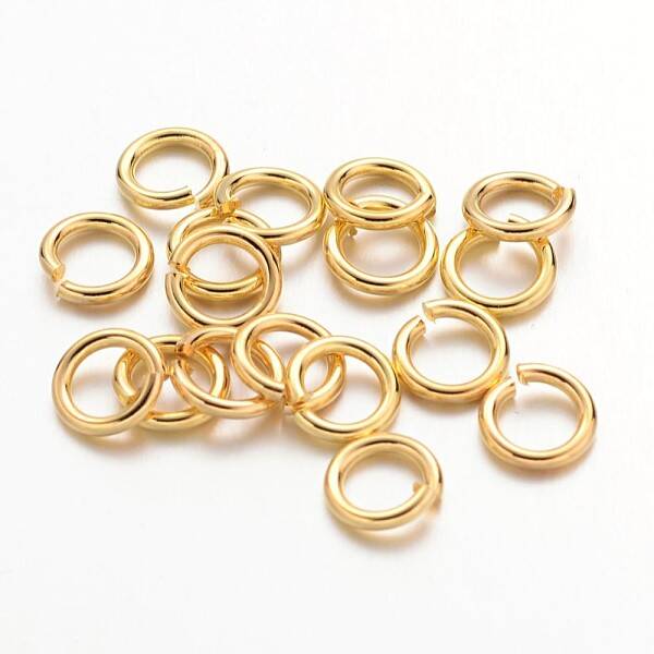 90pcs Golden Color Brass Jump Rings