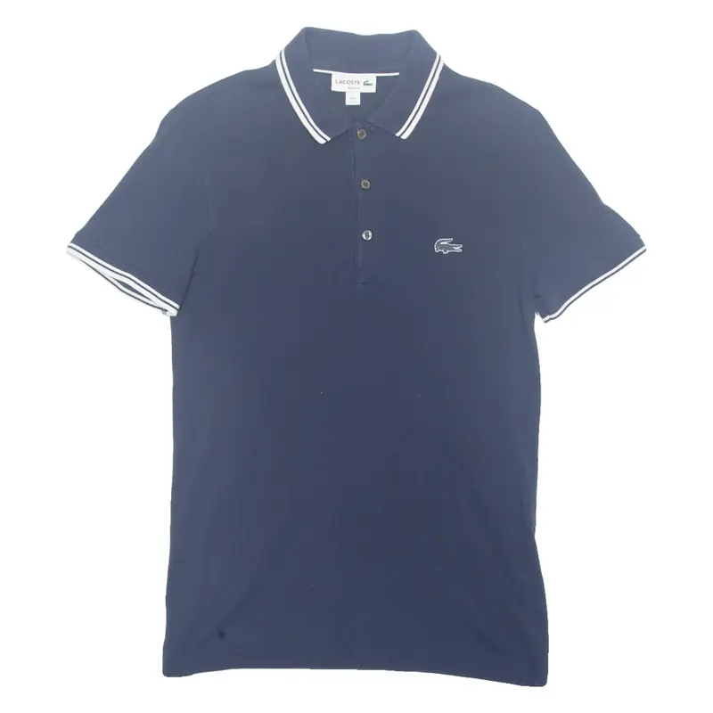 LACOSTE Slim Fit Mens Polo Shirt Blue XS
