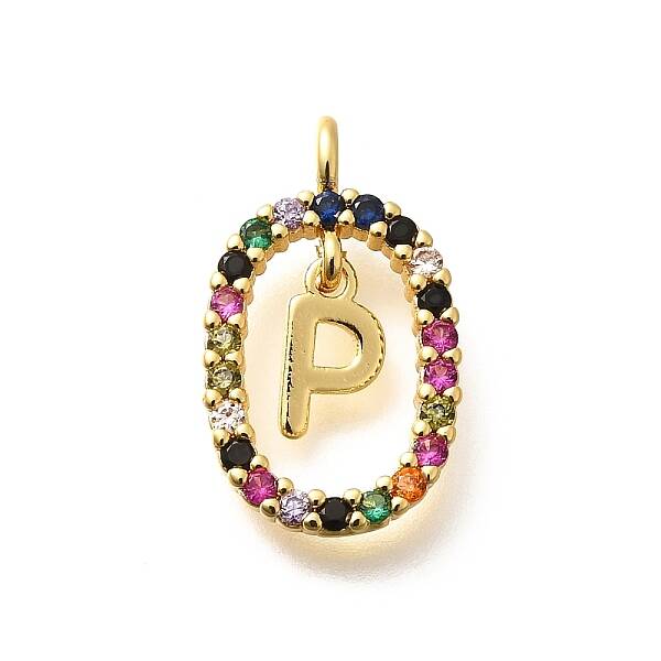 Brass Micro Pave Cubic Zirconia Pendants