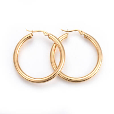 201 Stainless Steel Hoop Earrings