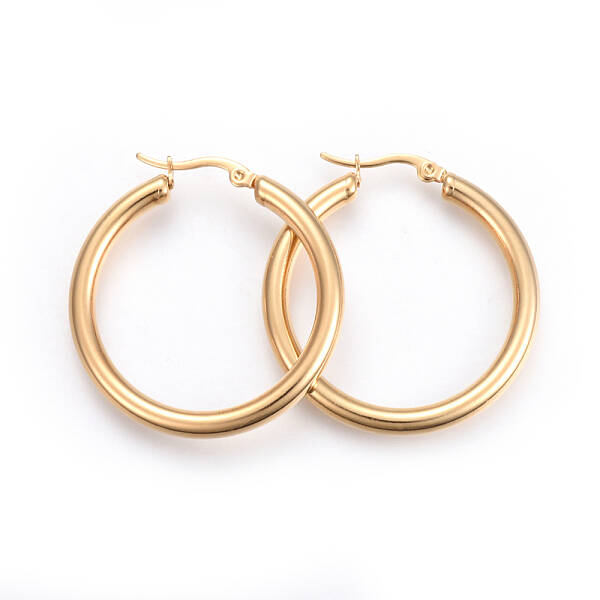 201 Stainless Steel Hoop Earrings