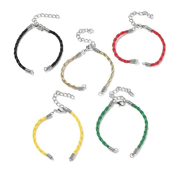 Braided PU Leather Cord Bracelet Making