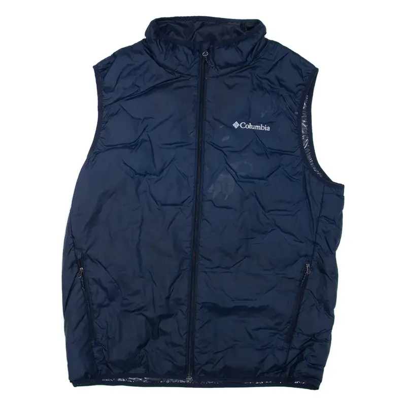 COLUMBIA Mens Gilet Blue L