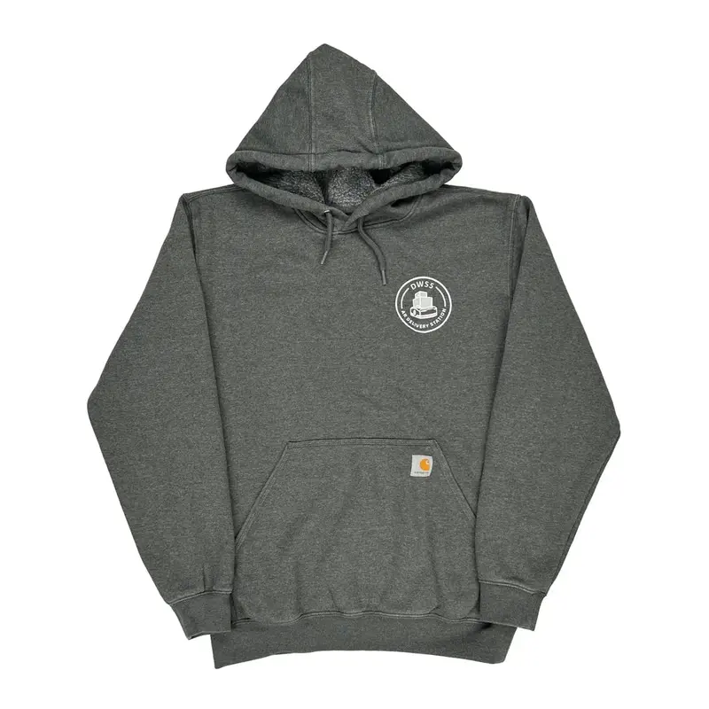 Dwss Logo Carhartt Hoodie - Medium Grey Cotton Blend