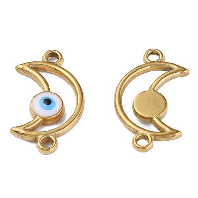 304 Stainless Steel Enamel Connector Charms