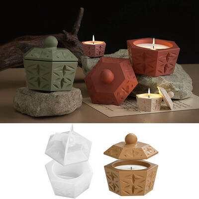 Hexagon DIY Silicone Candle Holder Molds