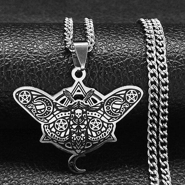 304 Stainless Steel Enamel Pendant Necklaces for Women Men