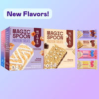 Magic Spoon Dessert Treats Bundle - 16 Protein Cereal Treats (4 Boxes) - Salted Caramel, S'mores, Strawberry Milkshake, Birth...