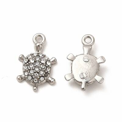 316 Surgical Stainless Steel with Crystal Rhinestone Charms