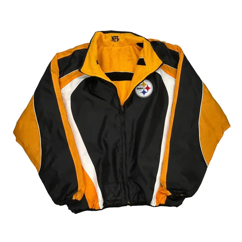 Pittsburgh Steelers Nfl Jacket - Large Black Polyester