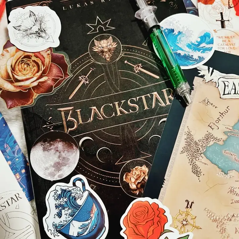 Blackstar Hardcover (Signed) with themed product and Art