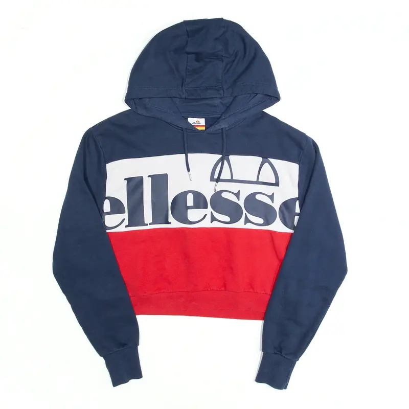 ELLESSE Navy Blue Pullover Hoodie Womens S