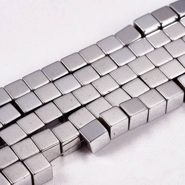 Electroplate Non-magnetic Synthetic Hematite Beads Strands