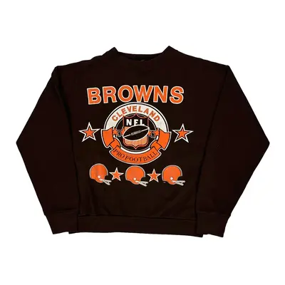 Cleveland Browns Made In Usa Logo 7 Nfl Sweatshirt - Medium Brown Cotton