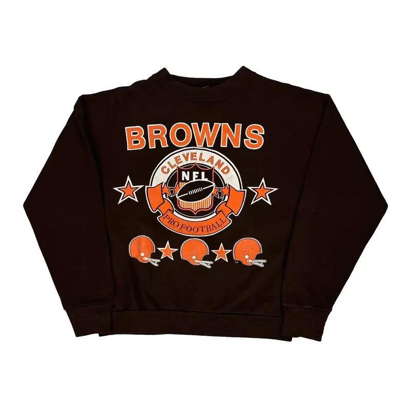 Cleveland Browns Made In Usa Logo 7 Nfl Sweatshirt - Medium Brown Cotton