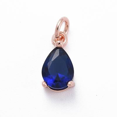 Brass Micro Pave Cubic Zirconia Pendants