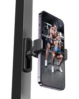 Portable Gym Accessories Magnetic Phone Holder, 360 Adjustable, Compatible with 4.7-6.5\