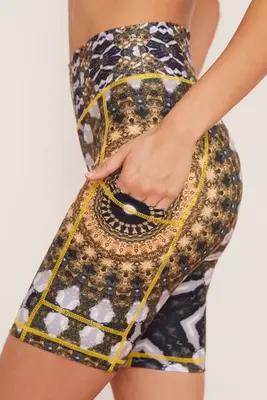 Noor Pocket Bike Short | Size: S | Print: Noor | Style: High-Waisted