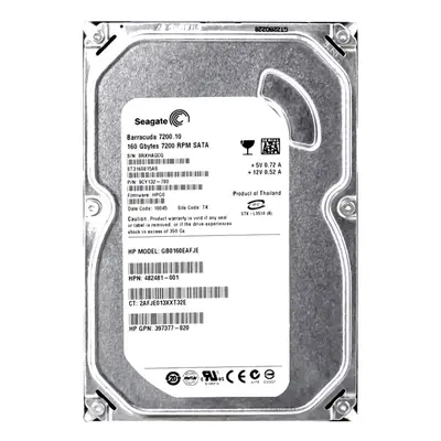 9CY132-780 Seagate BarraCuda 7200.10 Series 160GB 7200RPM SATA 3Gb/s 8MB Cache (RoHS) 3.5-Inch Hard Drive