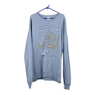 Comfort Wash Sweatshirt - XL Blue Cotton Blend