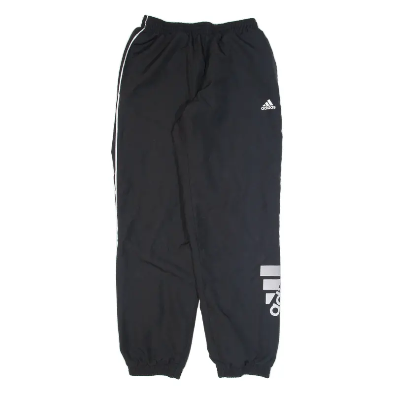 ADIDAS Lined Mens Track Pants Black Tapered M W28 L30