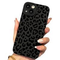 Leopard Pattern Phone Case, Full Covered Camera Protect Anti-fall Mobile Phone Protective Case, Shockproof Phone Cover for iP...