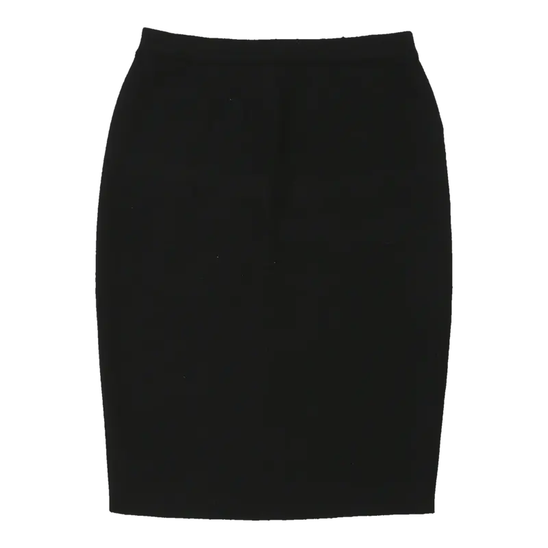 Trussardi Pencil Skirt - 28W UK 8 Black Cotton