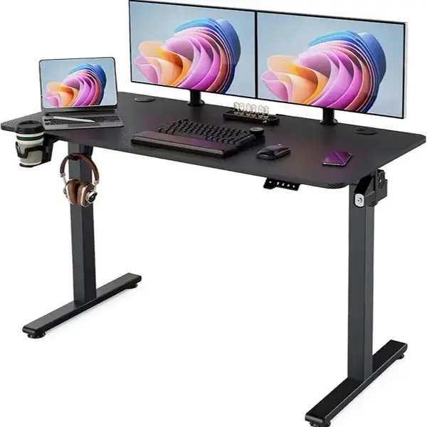 Standing Desk - 48*24inchStand up Desk with Splice Board, Electric Height Adjustable Desk power fe zibo affordable diningtabl...