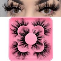 Wispy Volume Set False Eyelashes, 3 Pairs Lightweight Wispy Cat Eye Faux Cluster Eyelashes, Natural Curling Eye Makeup Strip ...