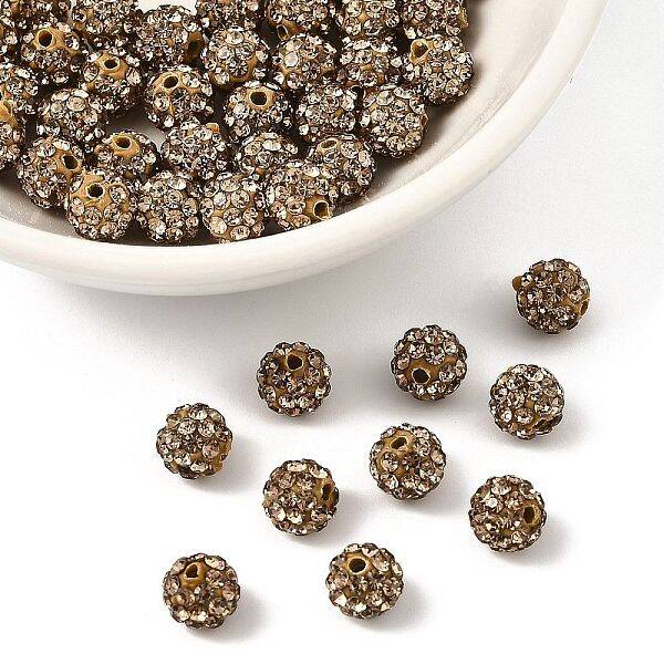 Polymer Clay Rhinestone Beads