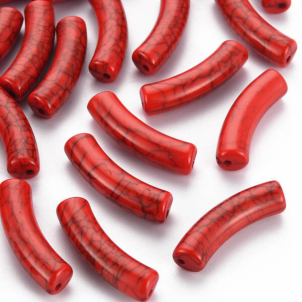 Opaque Crackle Acrylic Beads