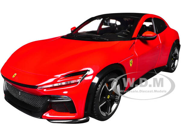 Ferrari Purosangue Red with Sunroof Race + Play Series 1/24 Diecast Model Car by Bburago