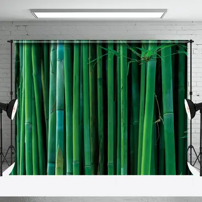 Spring Nature Green Bamboo Backdrop For Photography - Aperturee