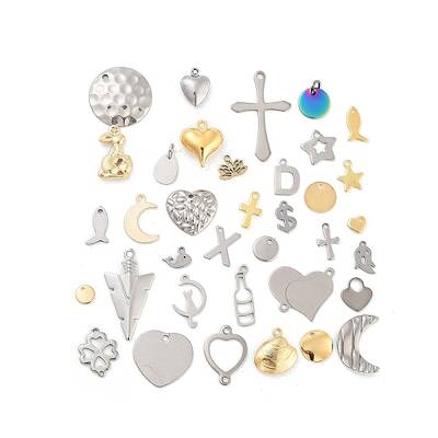 Stainless Steel Pendants & Connector Charms