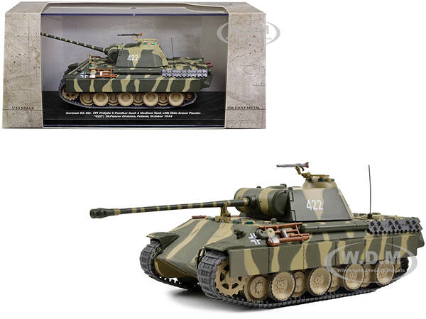 German Sd. Kfz. 171 PzKpfw V Panther Ausf. A Medium Tank with Side Armor Panels 422 \