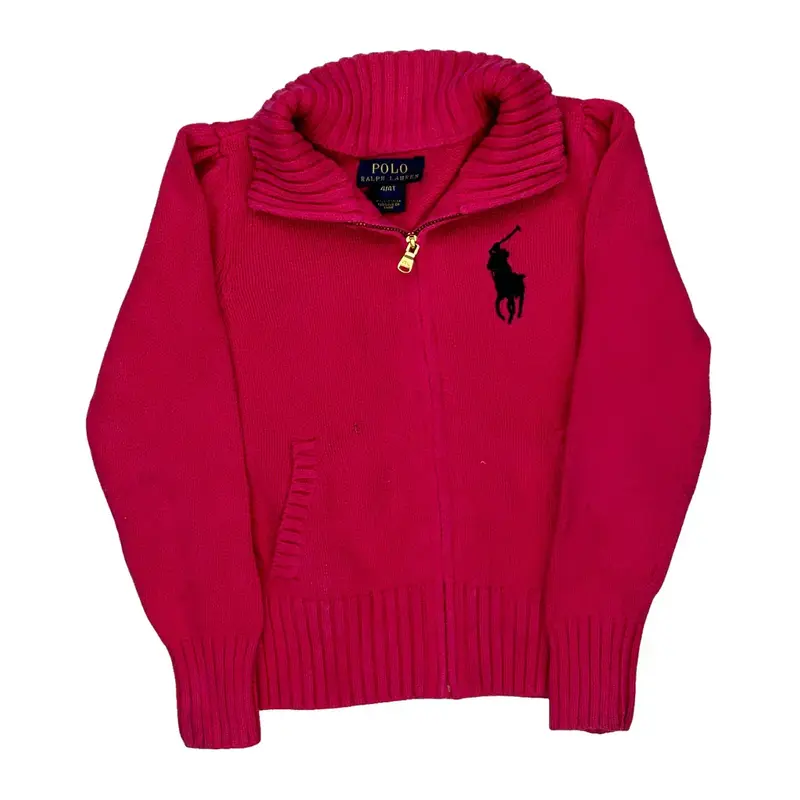 Age 4 Polo By Ralph Lauren 1/4 Zip - XS Pink Cotton