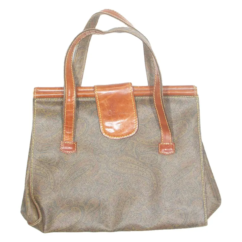 FIJI IFONCELLI Womens Handbag Brown Leather Paisley