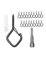 VEVOR 20 PCS Q-Hanger Hooks, 2.17 in Q Hanger String Light Hooks Outdoor, Heavy Duty Outdoor Screw Hooks with Security Buckle...