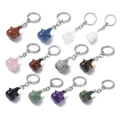 Natural/Synthetic Gemstone Keychains