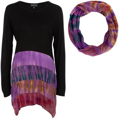 Over the Moon Tunic & Scarf Set - M