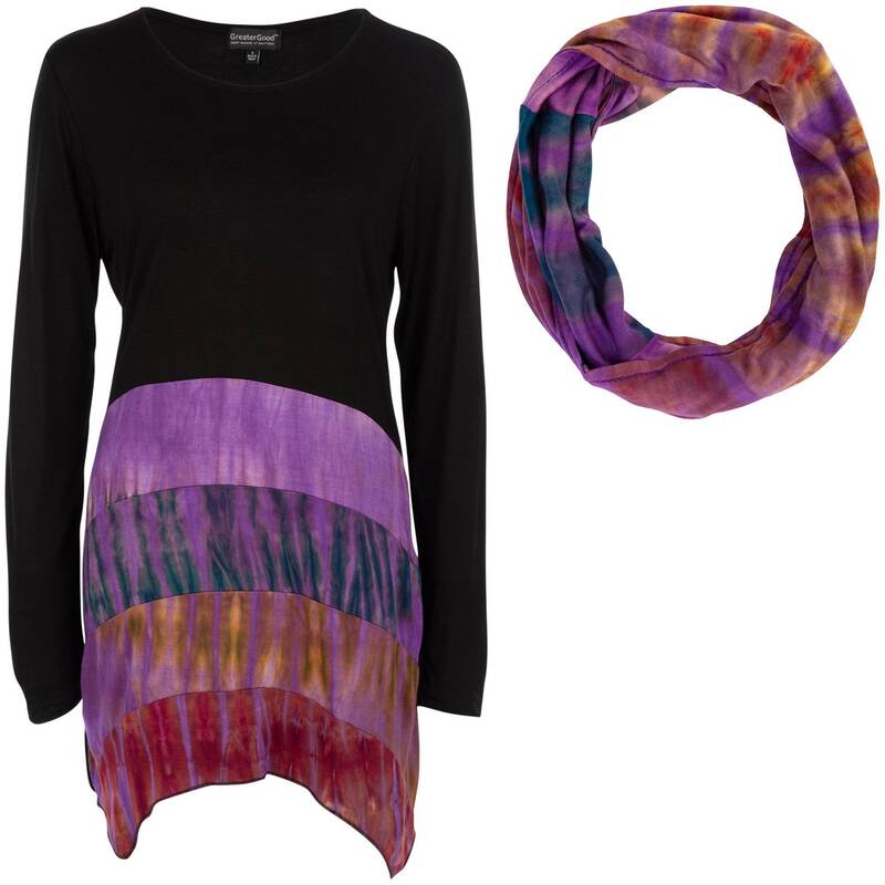 Over the Moon Tunic & Scarf Set - M