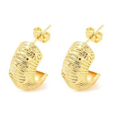 Rack Plating Brass Moon & Star Stud Earrings