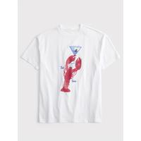 Women's White Casual Short Sleeve T-Shirt - \