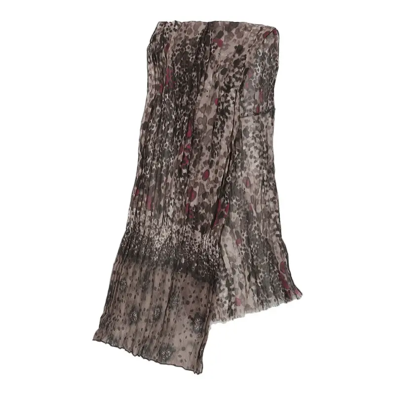 Unbranded Animal Print Scarf - No Size Brown Polyester