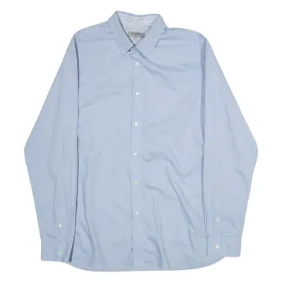 TED BAKER Mens Shirt Blue Long Sleeve M